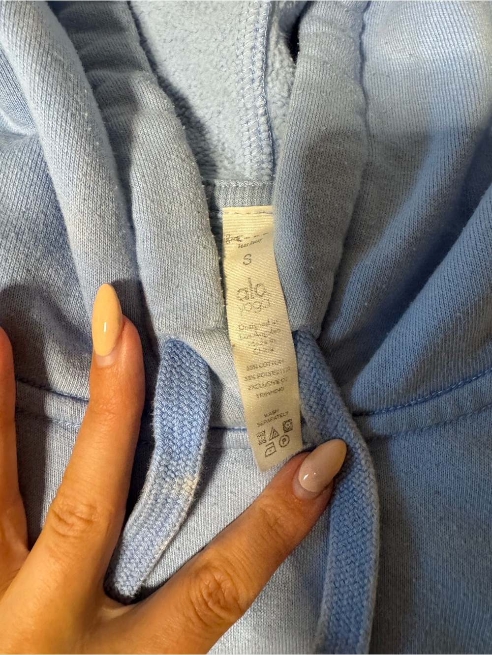 ALO Yoga Light Blue Hoodie - Picture 9 of 10